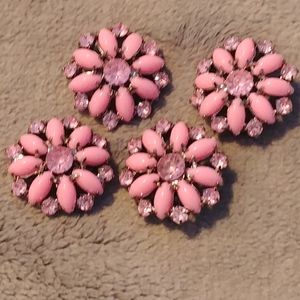 Set of 4 Prong set Scatter pin brooches